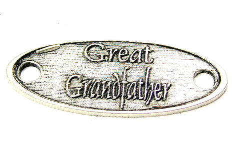 Great Grandfather - 2 Hole Connector Genuine American Pewter Charm
