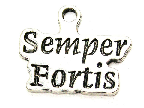 Semper Fortis Genuine American Pewter Charm