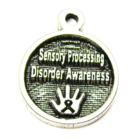 Sensory Processing Disorder Awareness Genuine American Pewter Charm