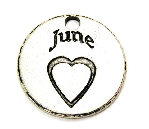 June Circle Genuine American Pewter Charm