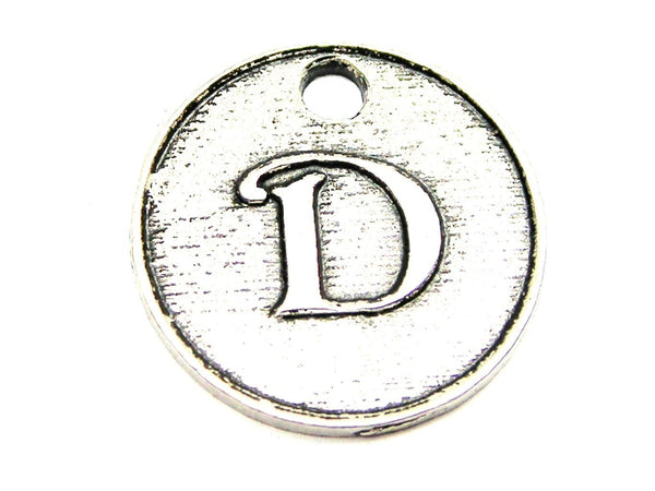 Initial D Circle Genuine American Pewter Charm