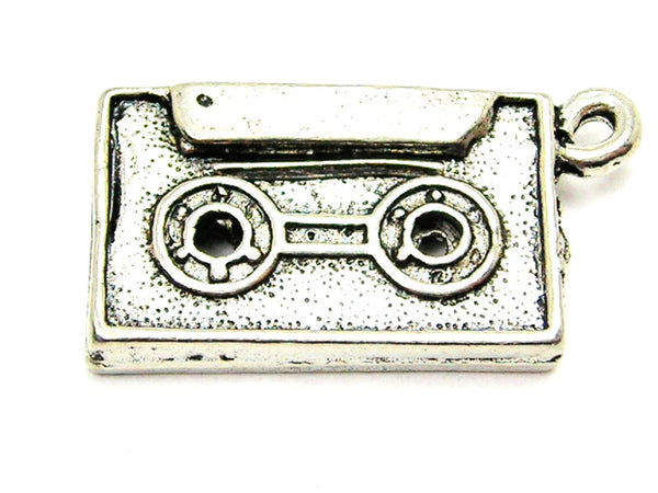 Retro Cassette Tape Genuine American Pewter Charm