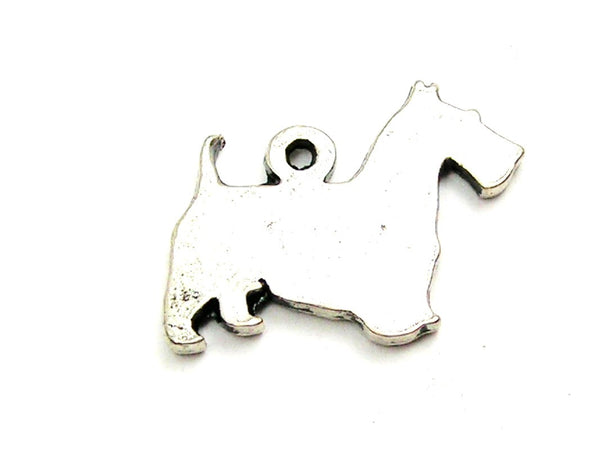 Scottish Terrier Silhouette Genuine American Pewter Charm