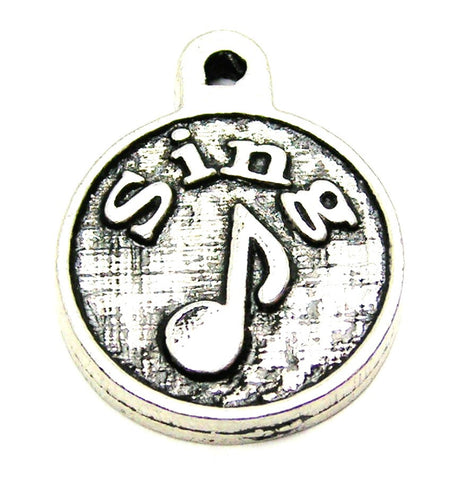 Sing With Music Note Genuine American Pewter Charm