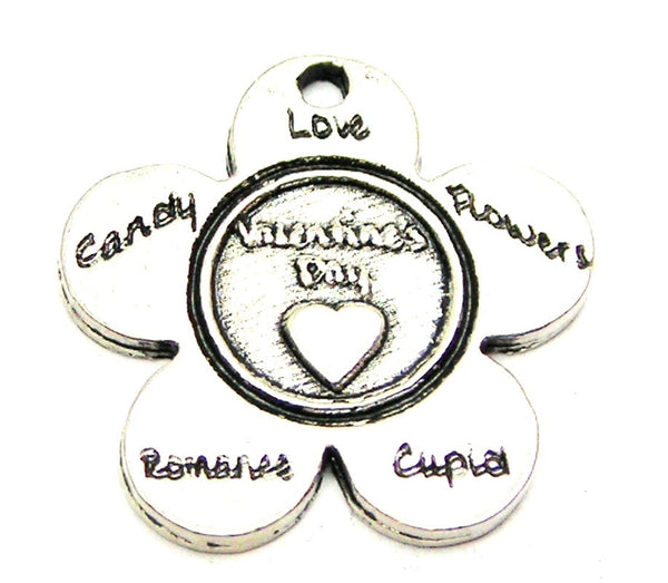 The Valentines Day Flower Small Genuine American Pewter Charm