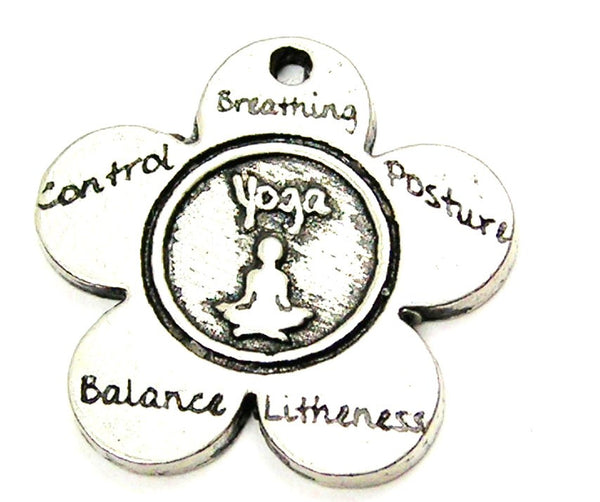 The Yoga Flower Small Genuine American Pewter Charm