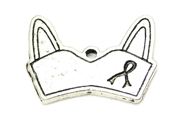 Breast Cancer Bra With Awareness Ribbon Genuine American Pewter Charm