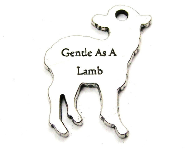 Gentle As A Lamb Genuine American Pewter Charm