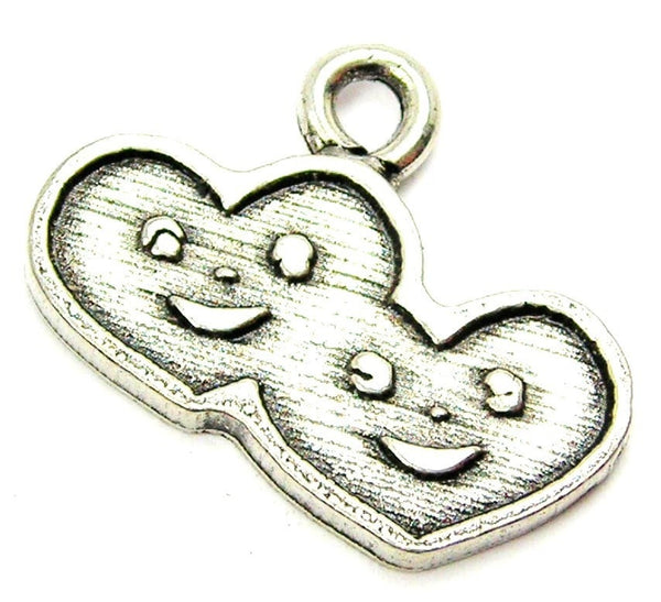 Happy Hearts Genuine American Pewter Charm