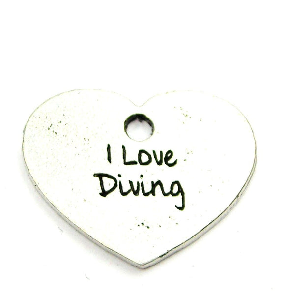 I Love Diving Genuine American Pewter Charm