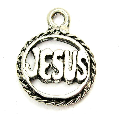 Jesus Braided Circle Genuine American Pewter Charm