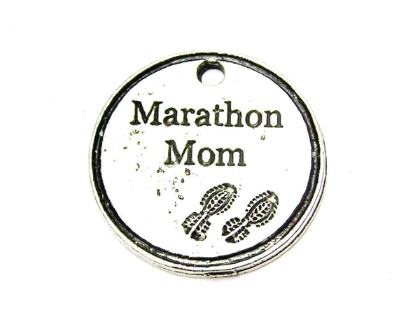 Marathon Mom Genuine American Pewter Charm
