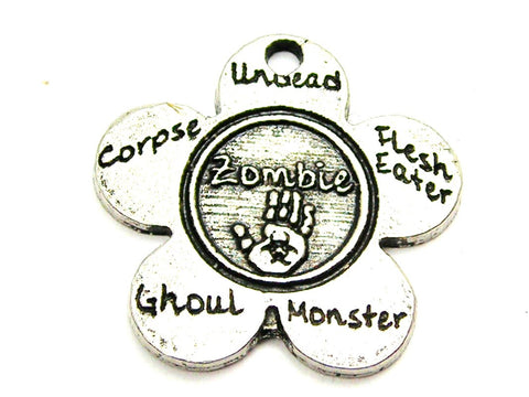 The Zombie Flower Genuine American Pewter Charm