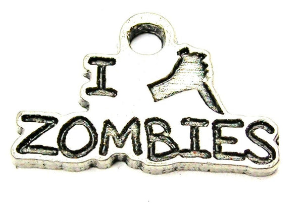 I Stab Zombies Genuine American Pewter Charm