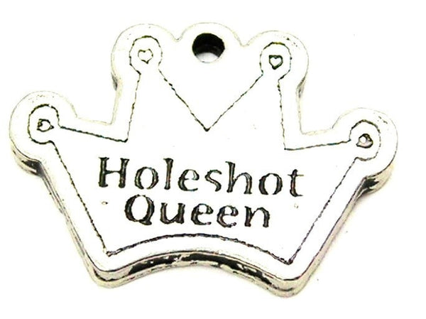 Holeshot Queen Crown Genuine American Pewter Charm