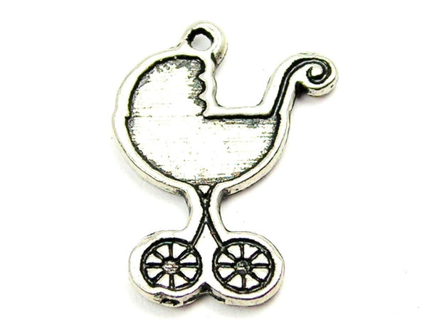Baby Carriage Genuine American Pewter Charm