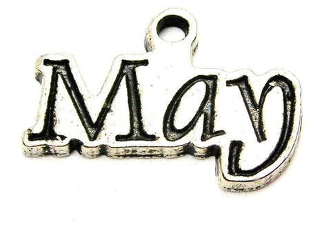 May Outlined Genuine American Pewter Charm