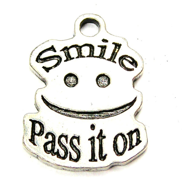 Smile Pass It On Genuine American Pewter Charm