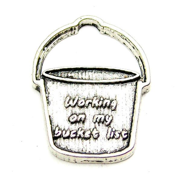 Working On My Bucket List Genuine American Pewter Charm