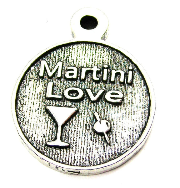 Martini Love Genuine American Pewter Charm
