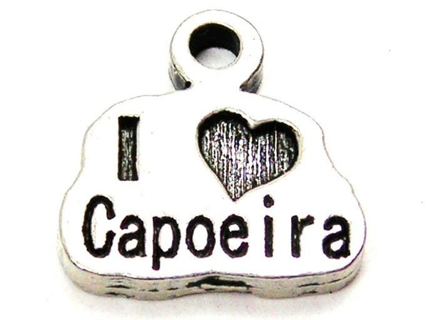 I Love Capoeira Genuine American Pewter Charm
