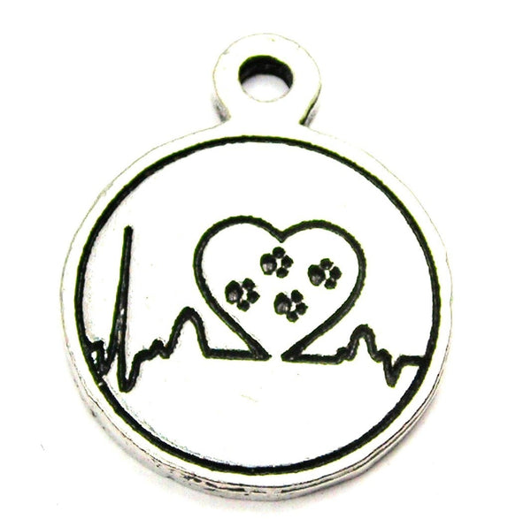 My Heart Beats For Animals Genuine American Pewter Charm
