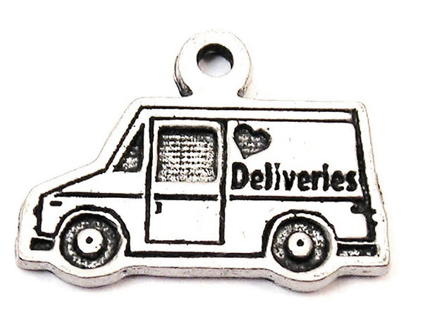Love Deliveries Truck Genuine American Pewter Charm
