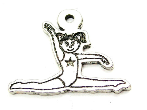 Little Gymnastics Girl Genuine American Pewter Charm