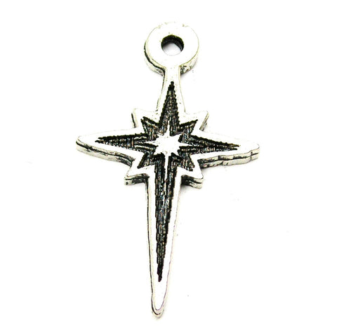 Christmas Star Of Bethlehem Genuine American Pewter Charm