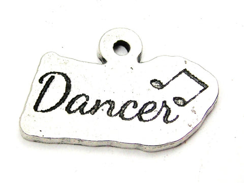 Dancer With Music Notes Genuine American Pewter Charm