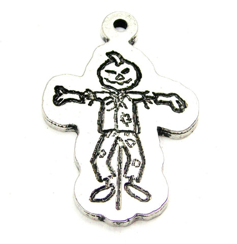 Pumpkin Head Scarecrow Genuine American Pewter Charm