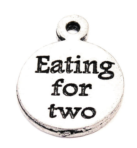 Eating For Two Genuine American Pewter Charm
