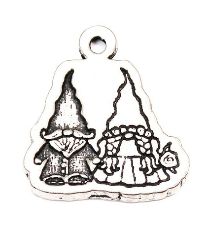 Gnomes In Love Genuine American Pewter Charm