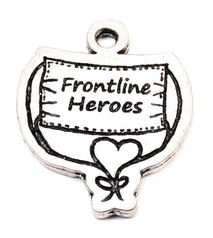 Frontline Heroes Mask Genuine American Pewter Charm