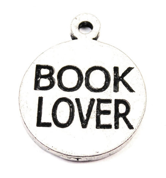Book Lover Circle Genuine American Pewter Charm