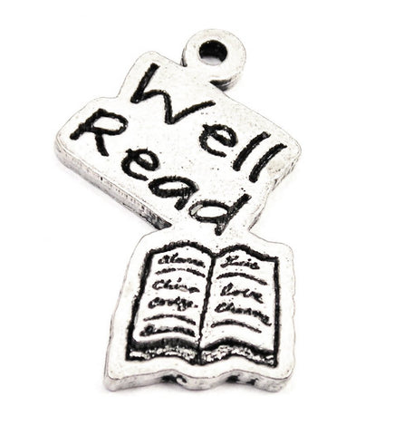 Well Read With Book Genuine American Pewter Charm