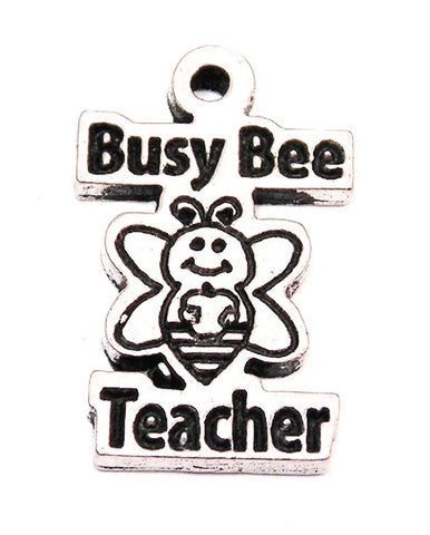 Busy Bee Teacher Genuine American Pewter Charm