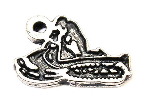 Guy On Water Craft Genuine American Pewter Charm