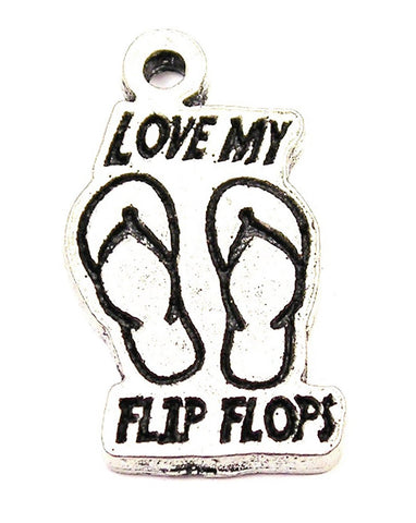 Love My Flip Flops Genuine American Pewter Charm