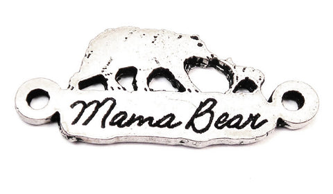 Mama Bear With Bear Genuine American Pewter Charm