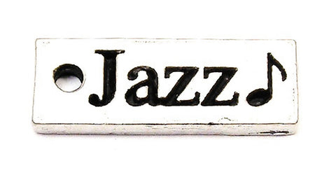 Jazz Tab With Music Note Genuine American Pewter Charm