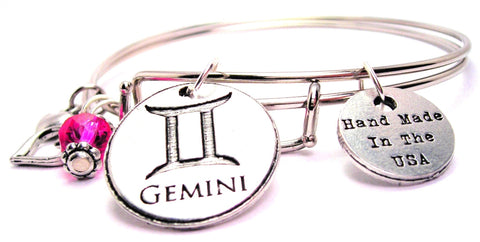 Gemini bracelet, Gemini bangles, Gemini jewelry, zodiac bracelet, zodiac bangles