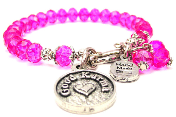 Good Karma Circle Splash Of Color Crystal Bracelet