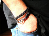 Men's Black Wrap Bracelet