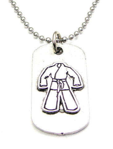 Karate Gi Uniform Catalog Dog Tag Necklace