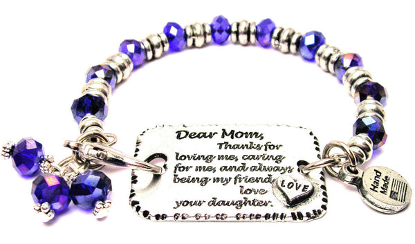 mother bracelet, I love my mom bracelet, mother daughter bracelet, love bracelet, family jewelry