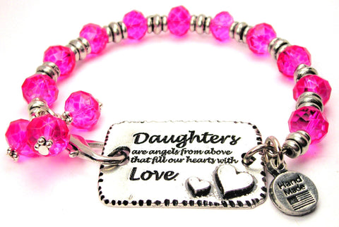 daughter bracelet, daughter bangles, daughter jewelry, family jewelry, I love my daughter bracelet