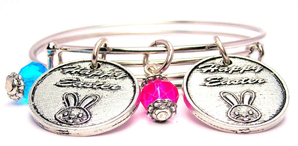 Buy The Blue Get The Pink For Free Happy Easter Expandable Bangle Bracelet