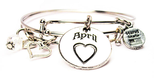 month bracelet, zodiac bracelet, birthstone bracelet, birthday bracelet, April bracelet