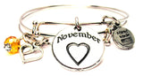 month bracelet, zodiac bracelet, birthday bracelet, birthstone bracelet, November bracelet